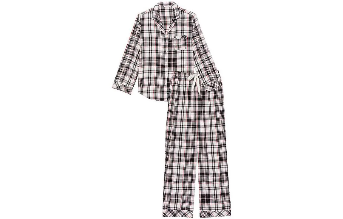 Пижамный комплект женский Victoria's Secret, Black White Plaid — фото 3
