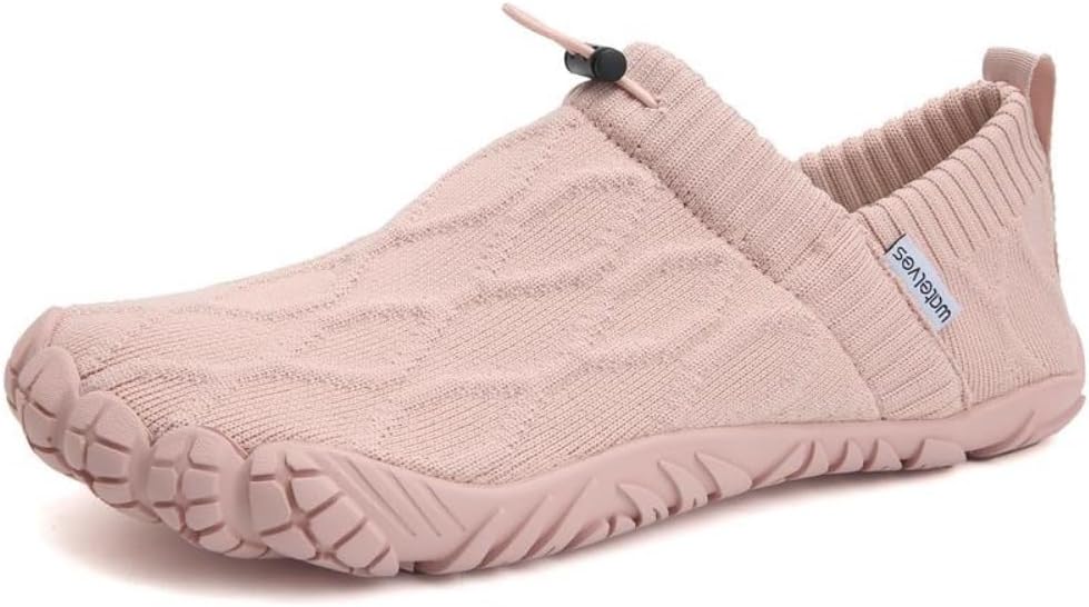 

Мужские минималистичные удобные кроссовки для ходьбы, для воды, пляжа, бега на открытом воздухе, спортивные кроссовки без шнурков, легкие, дышащие, сетчатые, с массивной подошвой, для спортзала и бега Geerta, светло-розовый