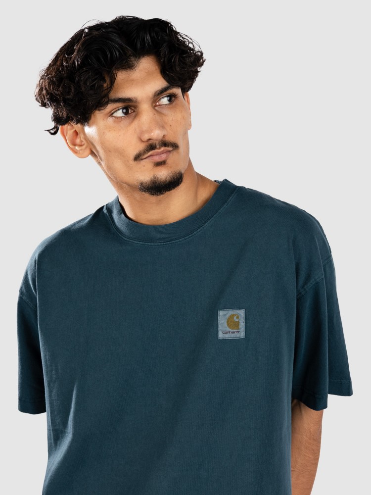

Футболка Carhartt WIP Vista T-Shirt, deep lagoon garment dyed, Синий, Футболка Carhartt WIP Vista T-Shirt, deep lagoon garment dyed