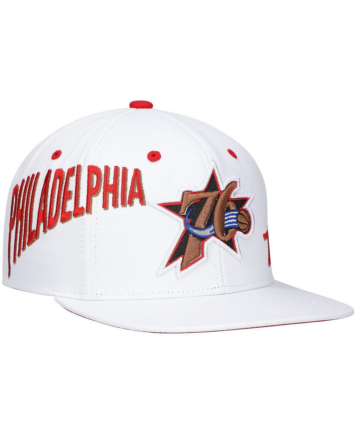 

Мужская кепка с х-крышками белого цвета Philadelphia 76ers из твердой древесины, классическая шляпа Reppin Retro Snapback Mitchell & Ness