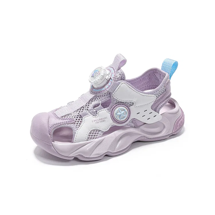 Сандалии детские из искусственной кожи 7-PE Ecru/Purple — фото 3