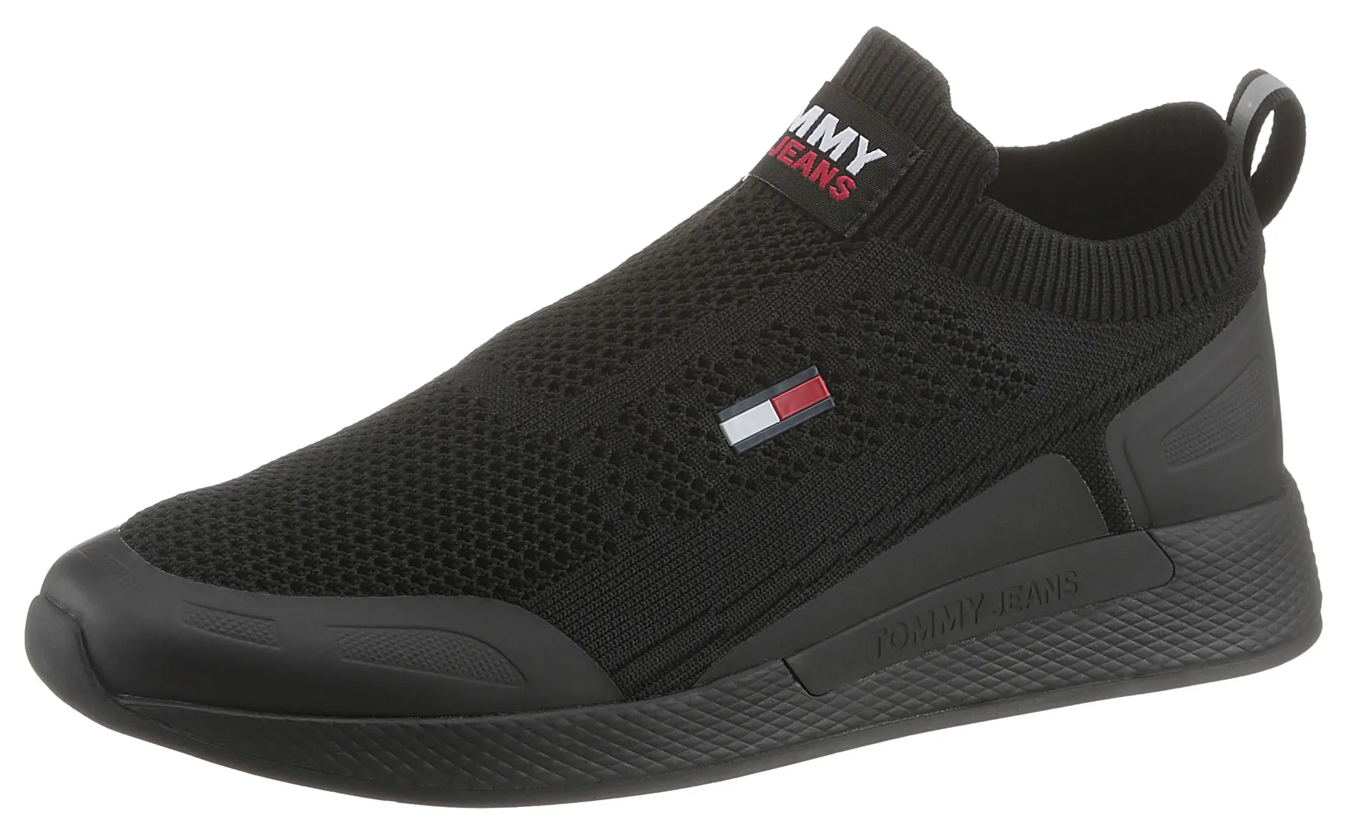 

Кроссовки-слипоны Tommy Jeans "TOMMY JEANS FLEXI SOCK RUNNER", повседневная обувь без шнуровки с практичной петлей для застегивания, черный