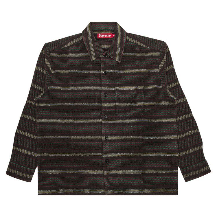 

Рубашка Supreme Woven Stripe Shirt, Faded Black