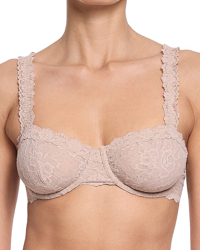 

Бюстгальтер балконет с кружевом Signature Hanky Panky, коричневый/бежевый