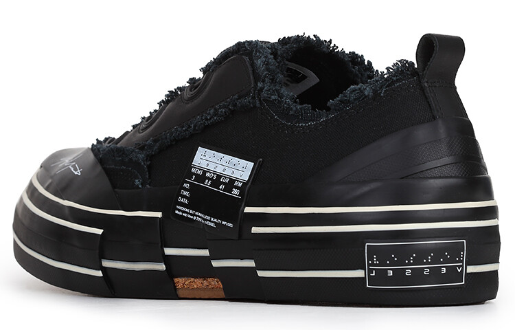 Yohji Yamamoto X Canvas Shoes Unisex Low-top Black Xvessel — фото 3