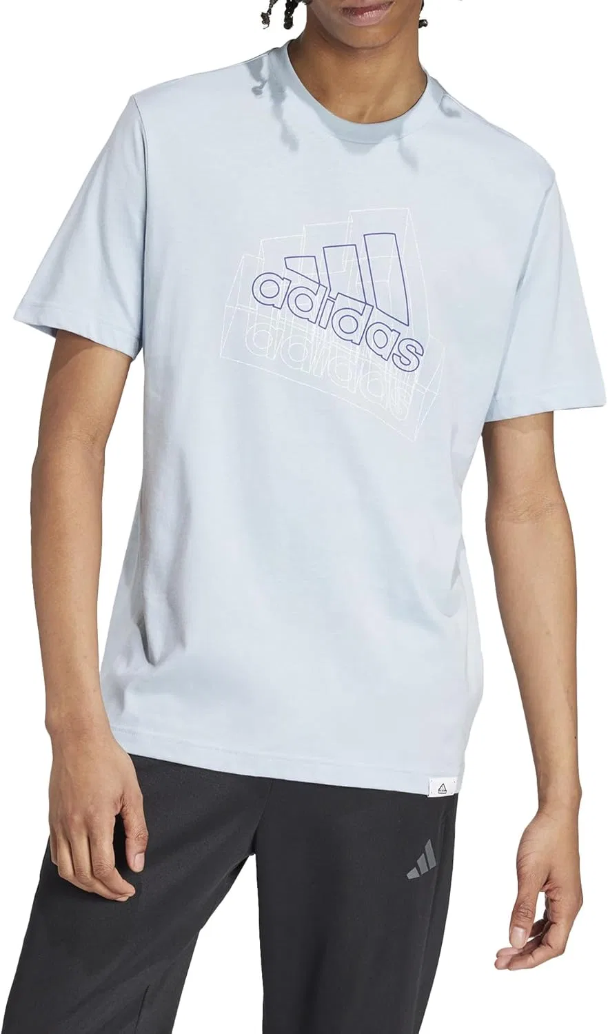 Футболка Tech Bos Graphic, adidas, синий Wonder Blue — фото 2