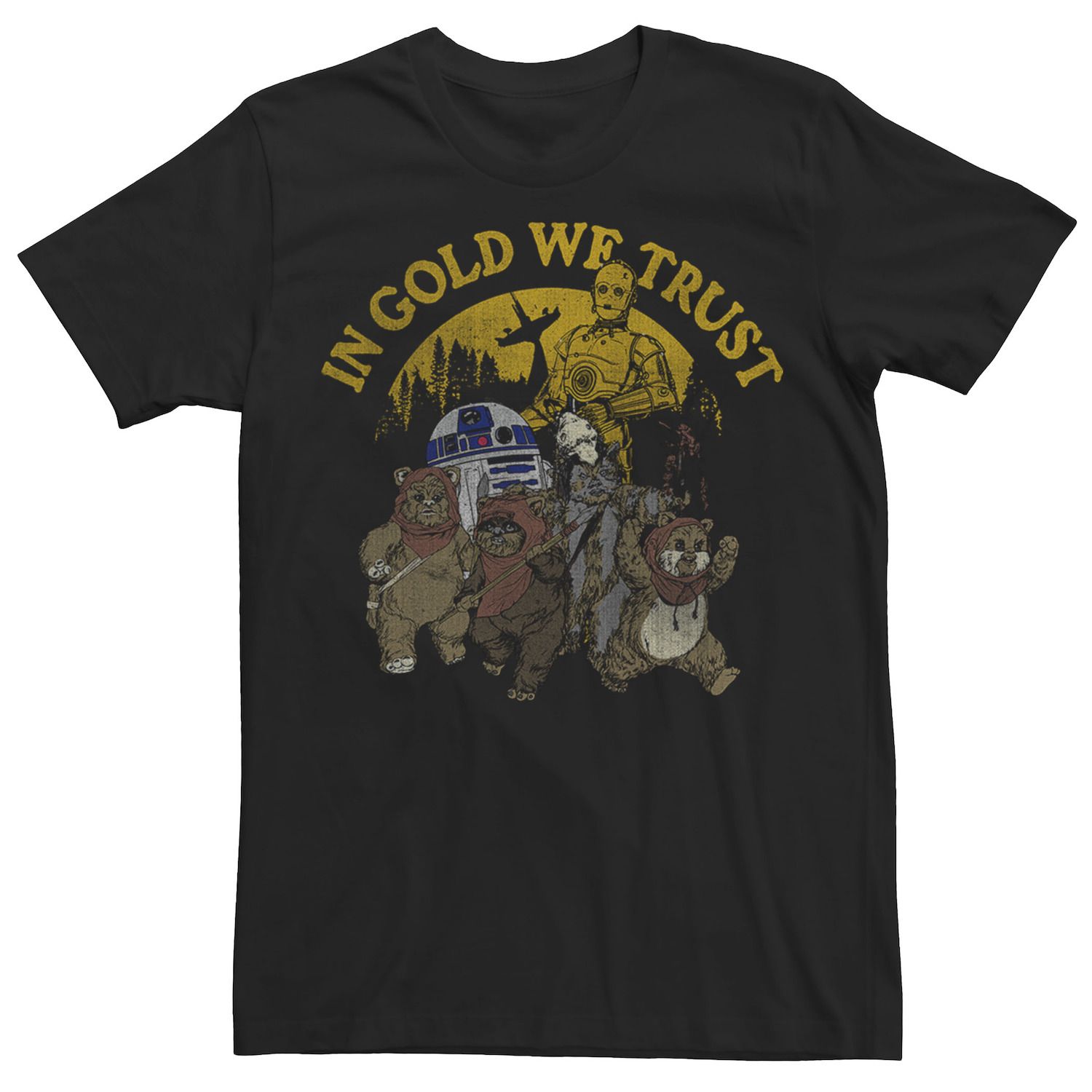 

Мужская футболка Ewoks & Droids In Gold We Trust Star Wars