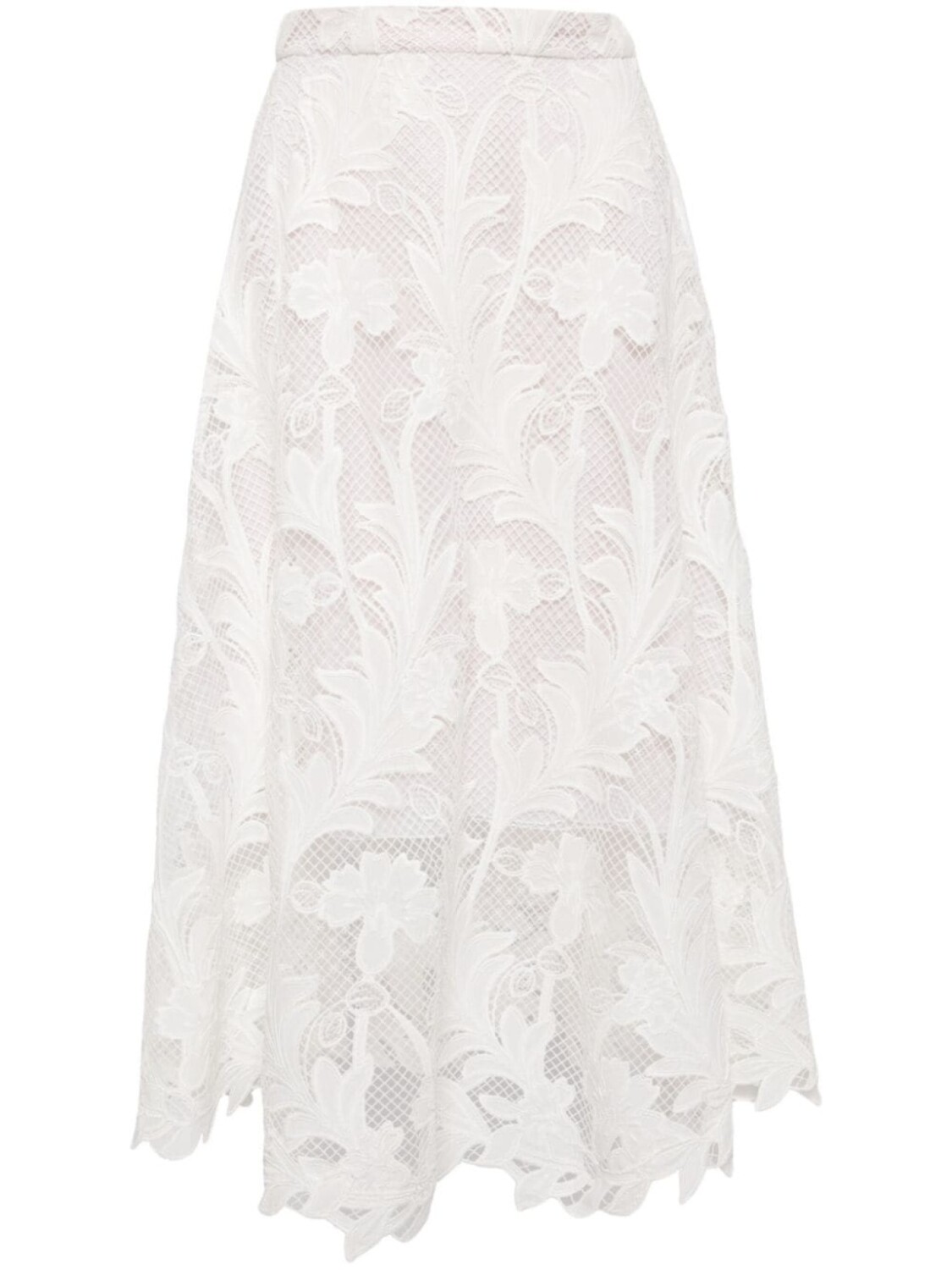 

Oscar de la Renta юбка Gardenia с кружевом, белый