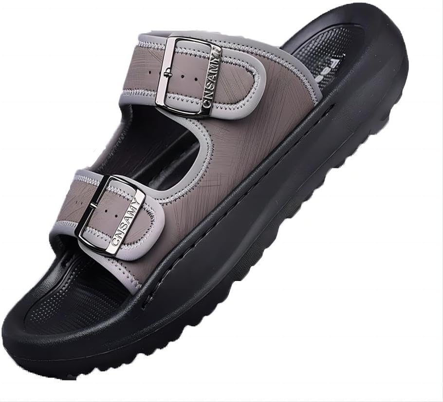 

Мужские регулируемые ортопедические сандалии Asifn, комфортные повседневные летние с застежкой, спортивные, легкие, водонепроницаемые, ручной работы, серый