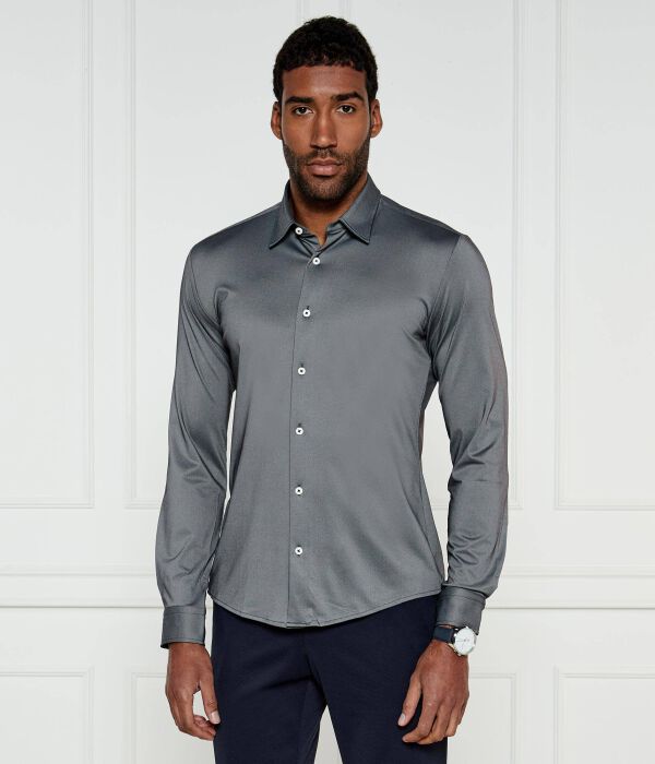 

Рубашка Boss P-Roan-Kent Slim Fit, серый