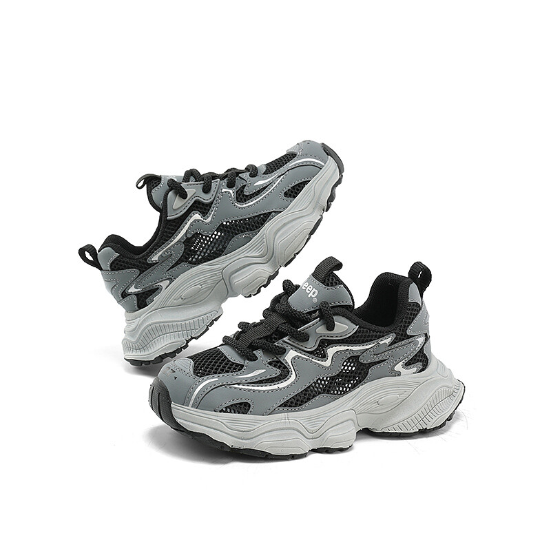 Кроссовки Jeep Kids Lifestyle Shoes Kids Low-top Gray, черный/серый — фото 4