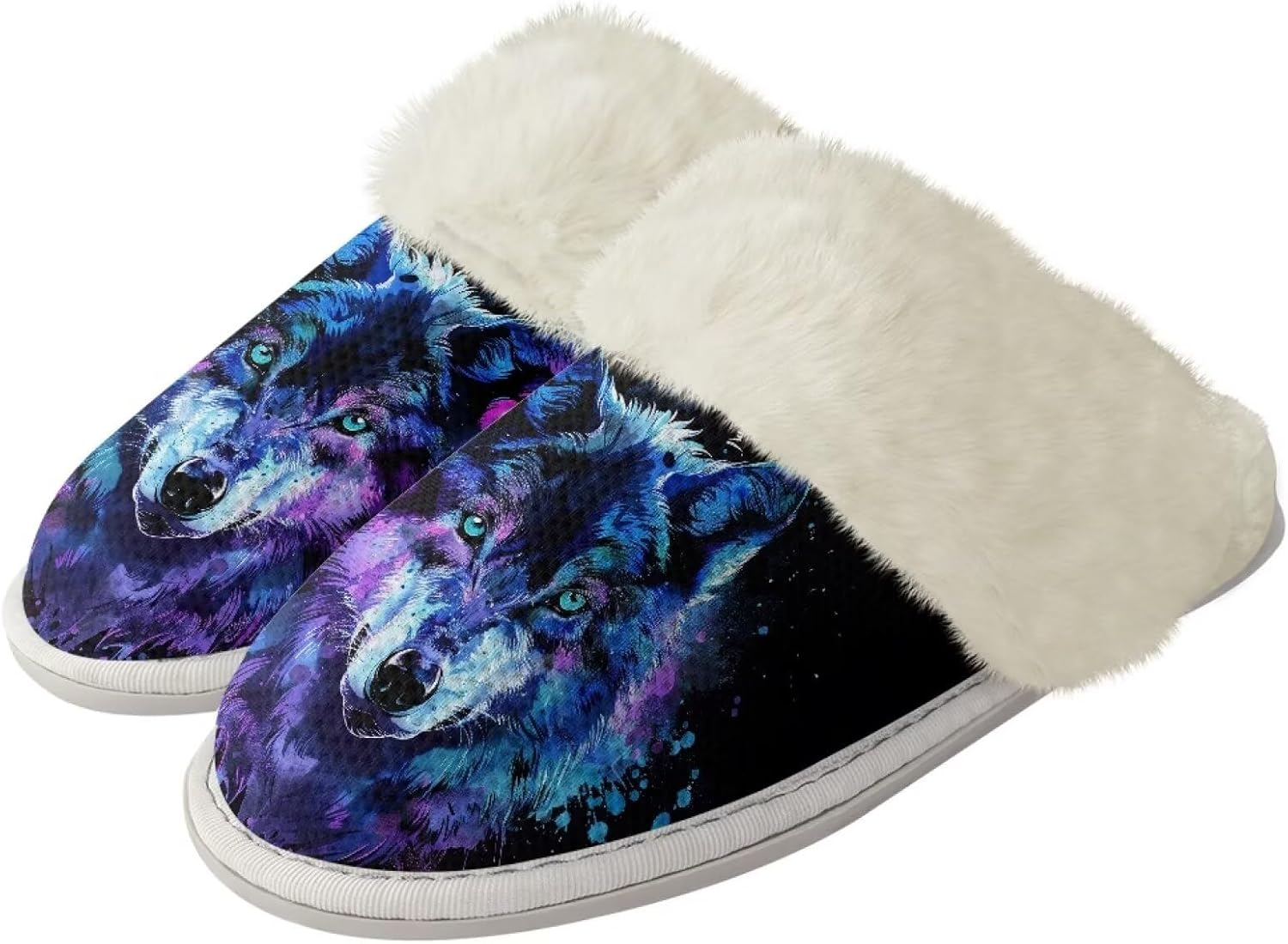 

Мужские плюшевые тапочки Pointodoor для дома и улицы, теплые и уютные, легкие мягкие тапочки без шнурков, размер 3-12, Wolf