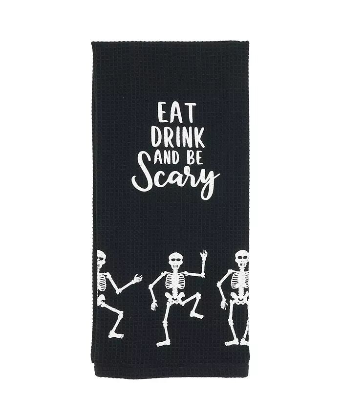 

Набор кухонных полотенец Frightful Feast Skeleton размером 4,18 x 28 дюймов Saro Lifestyle, черный
