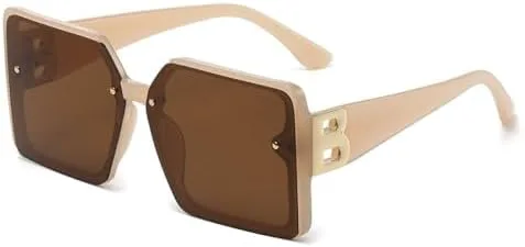 

Большие женские солнцезащитные очки, гламурные женские солнцезащитные очки, стильные модные квадратные женские очки с защитой от УФ-излучения UV400 MTZJH, C6