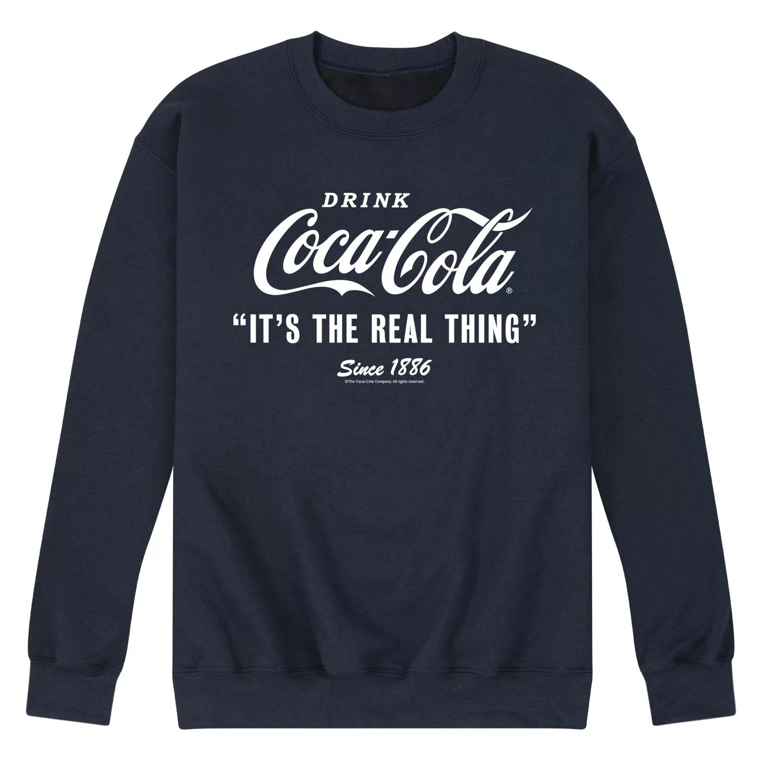 

Мужской флисовый свитшот с рисунком Coca-Cola Its the Real Thing Licensed Character