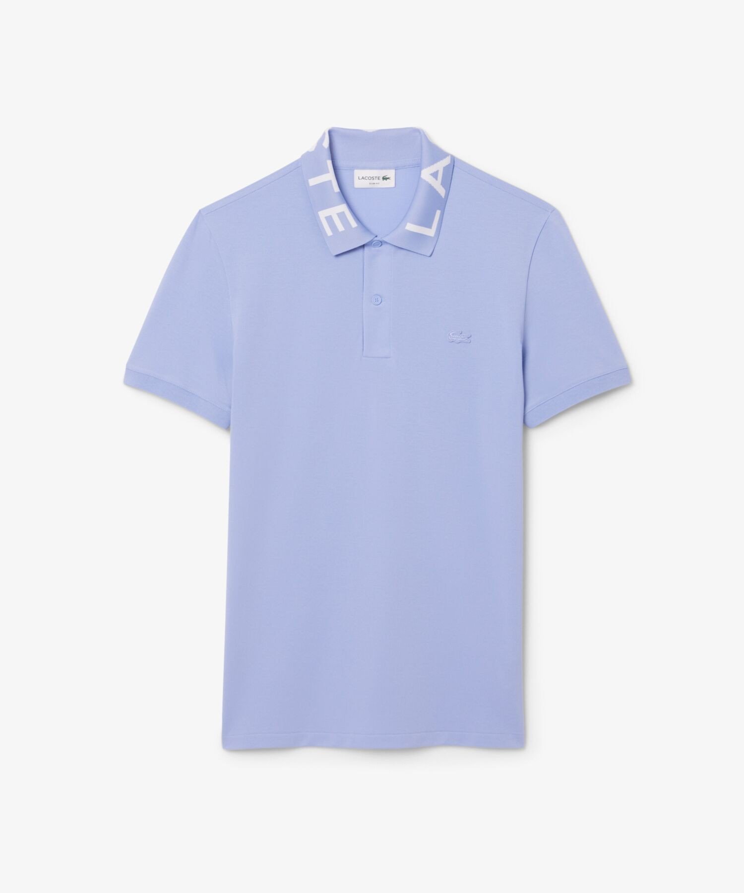 Рубашка-поло LACOSTE с жаккардовым воротником, Light blue — фото 4