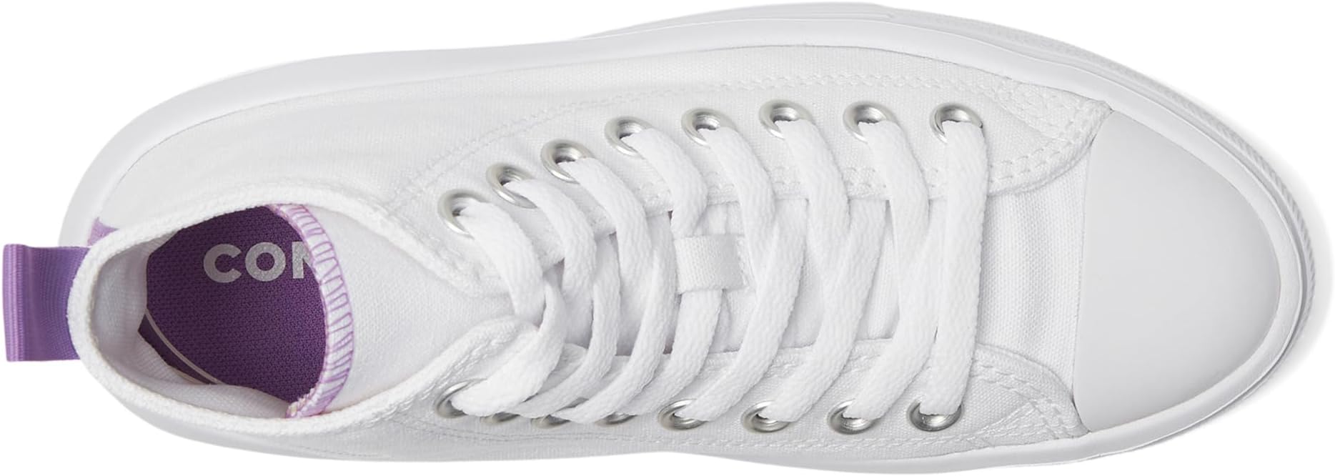 Кроссовки Converse Kids Chuck Taylor All Star Move Platform, цвет White/Pixel Purple/White — фото 2