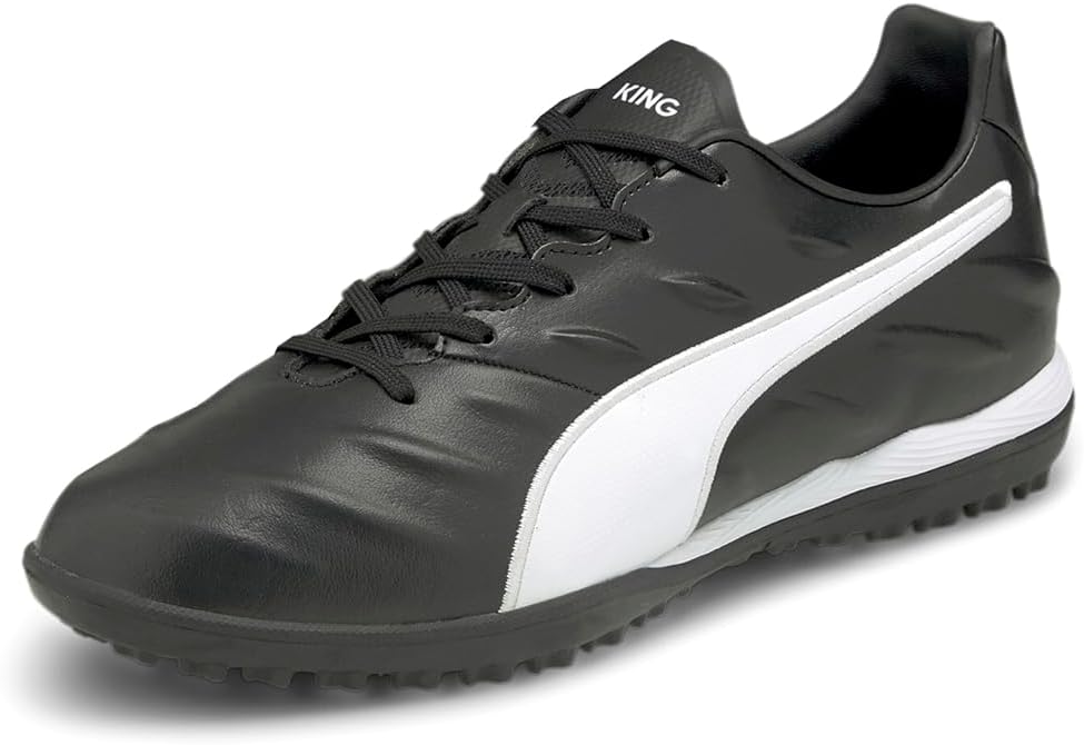 Мужские футбольные бутсы Puma King Pro 21 для твердого поля, черно-белый — фото 3