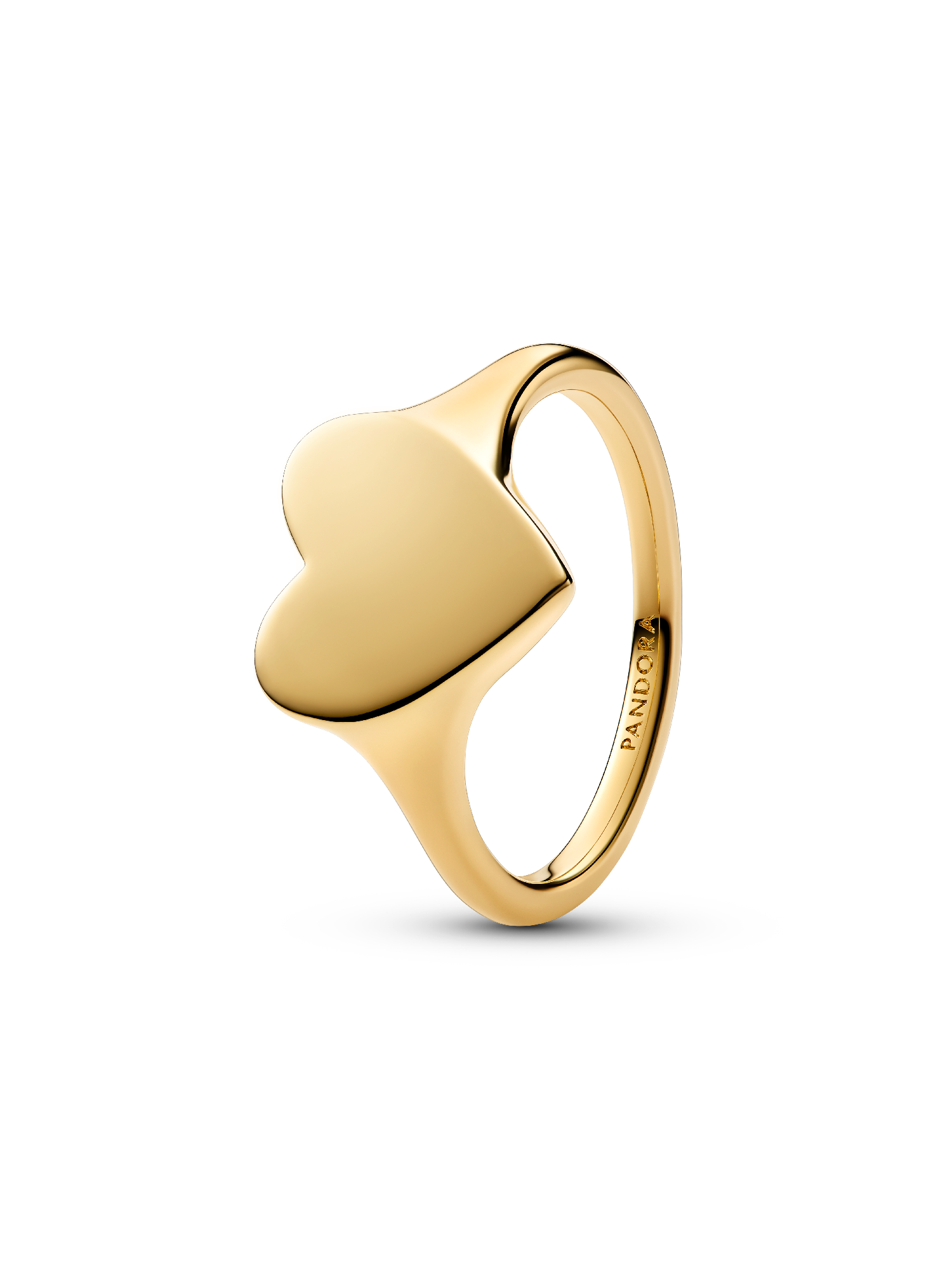 

Кольцо с гравировкой в виде сердца Pandora, 14-каратное золотое покрытие