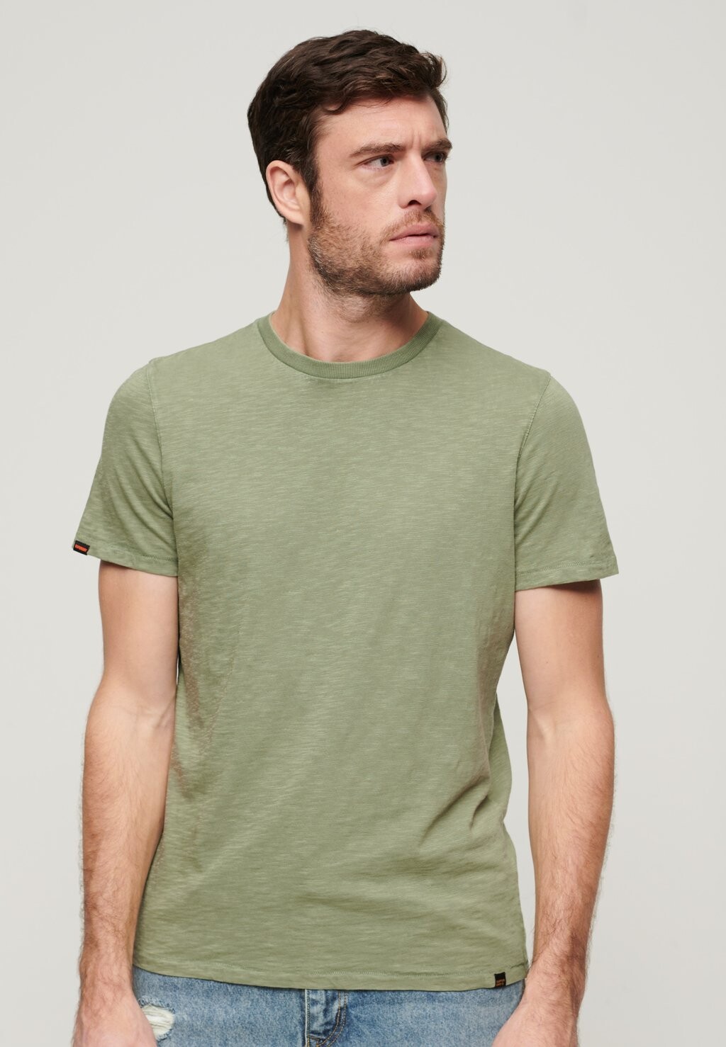 

Футболка базовая CREW NECK SLUB Superdry, цвет sea spray green