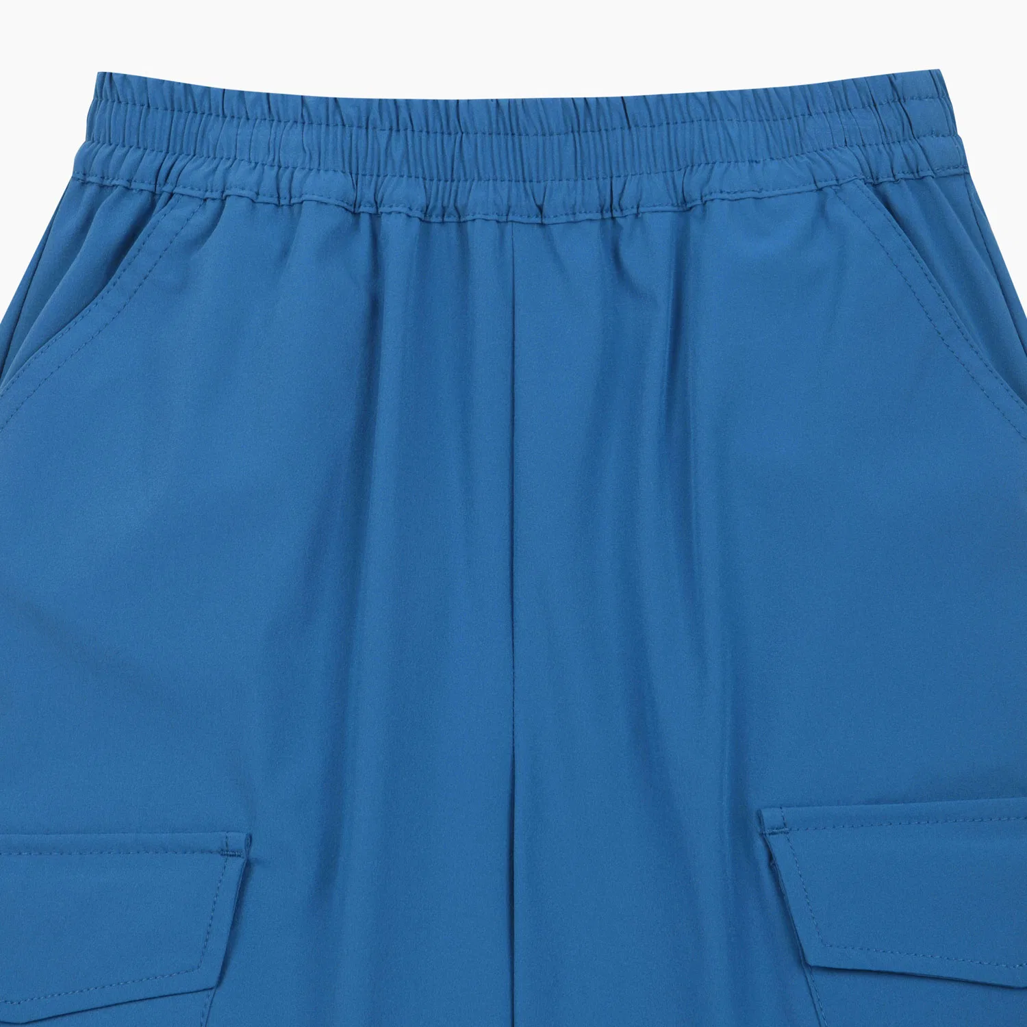 Детские шорты 5/8 из синтетической ткани синие от Benetton Kids — фото 3