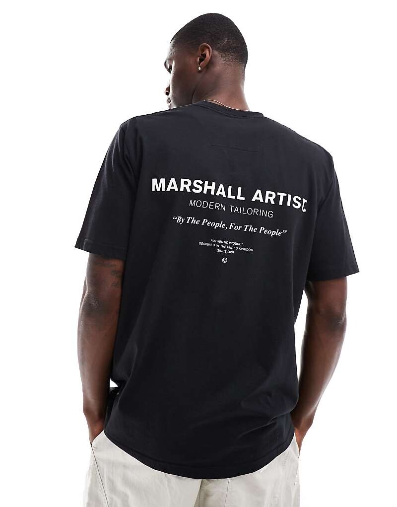 

Marshall Artist — черная футболка оверсайз с логотипом на спине