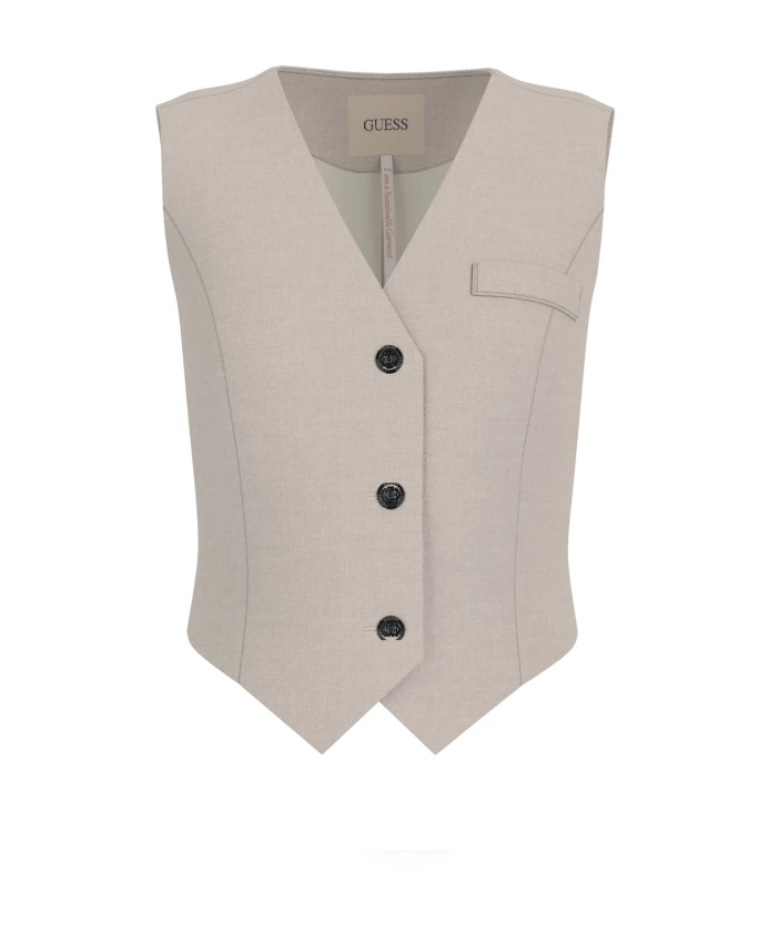 

Серый женский жилет с V-образным вырезом Guess, серый