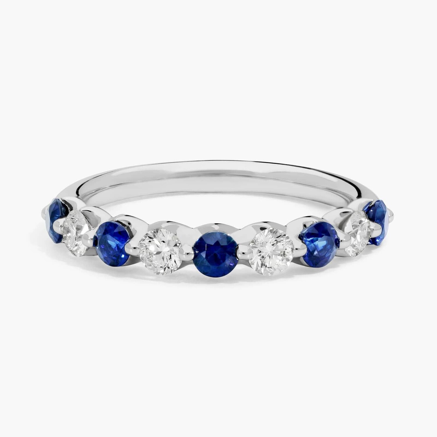 

Кольцо на годовщину с плавающим сапфиром и бриллиантами из платины (3 мм) Blue Nile