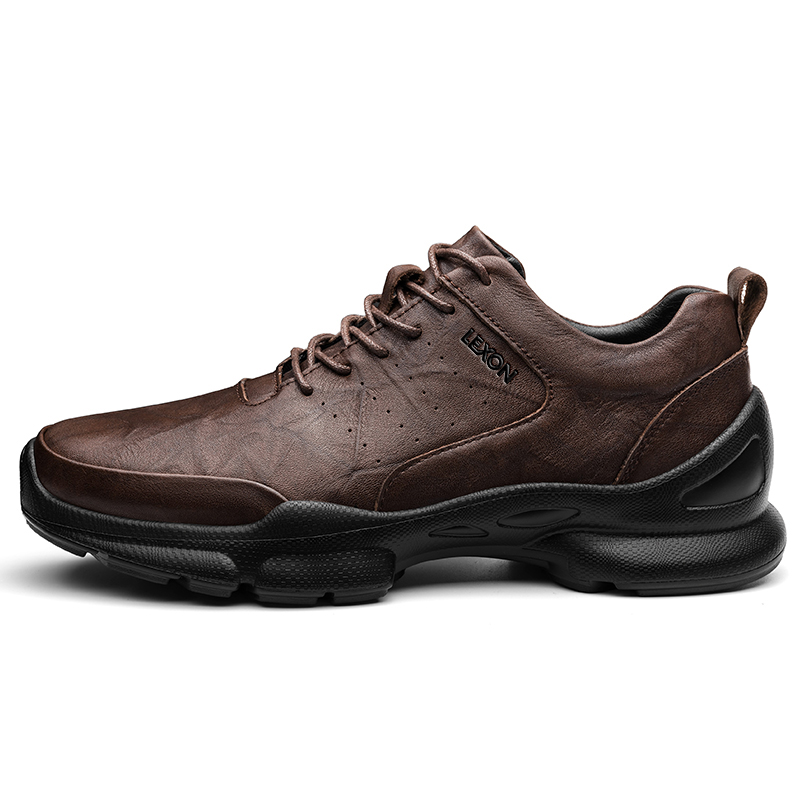 

LEXON Дышащие водонепроницаемые износостойкие амортизирующие увеличивающие рост низкие кеды унисекс коричневые, цвет Brown