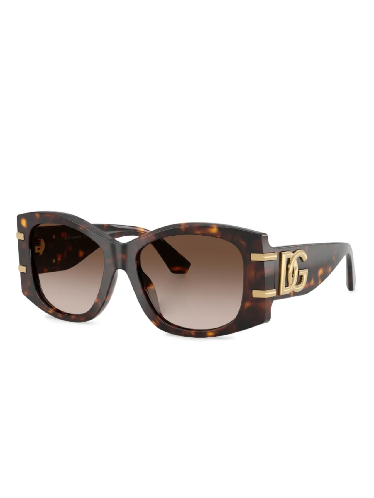 Dolce & Gabbana Eyewear солнцезащитные очки в геометричной оправе, коричневый — фото 2