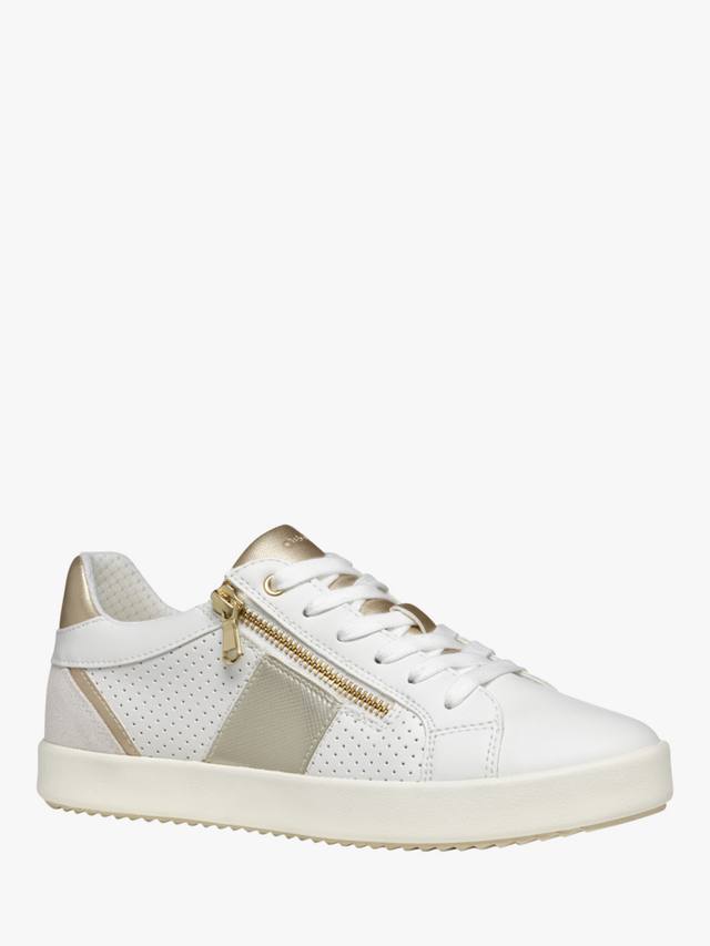 Кроссовки с низким вырезом с металлическим акцентом blomiee Geox, цвет White/Off White — фото 2