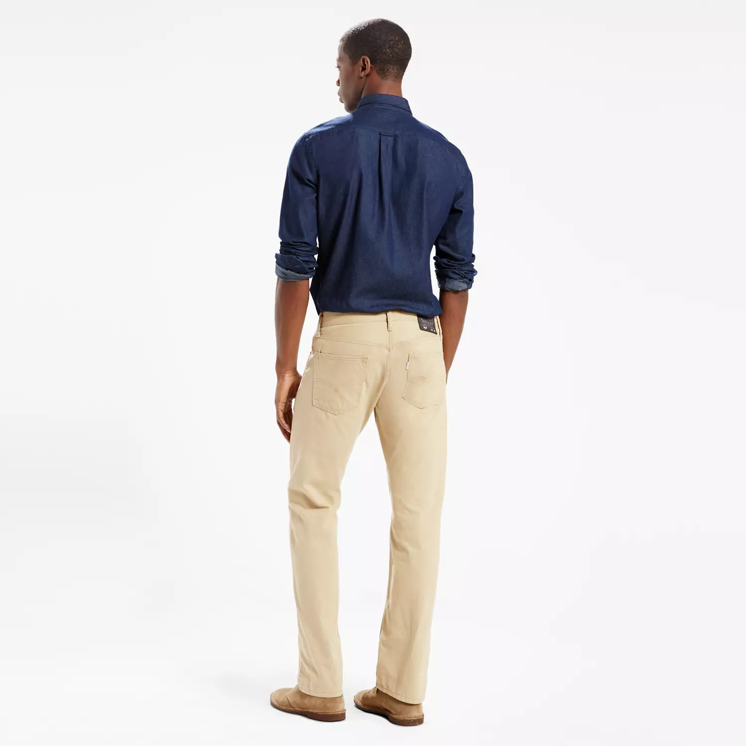 514 Прямые мужские джинсы Levi's, цвет Washed Soft Twill - Brown - Non-Stretch — фото 3