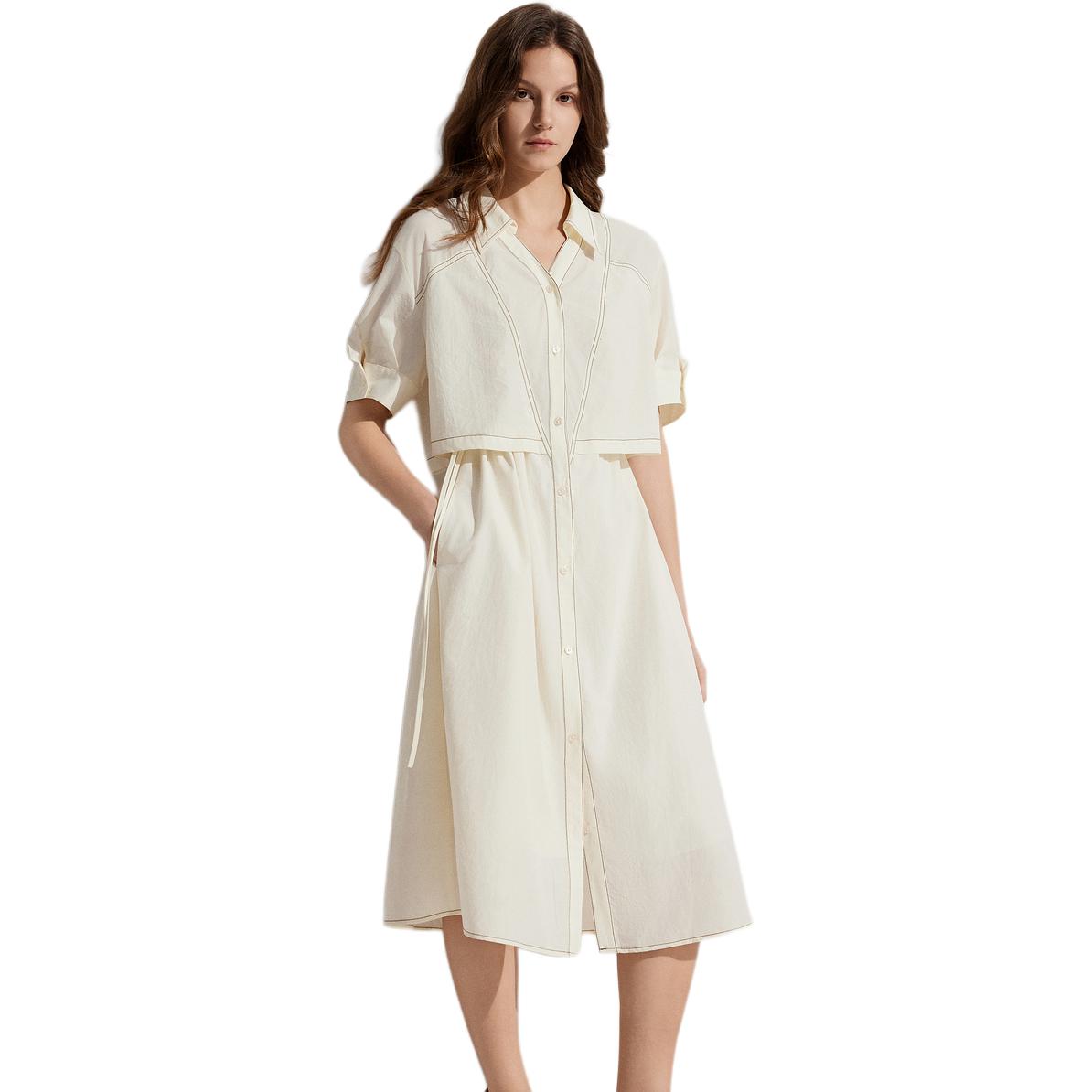 

ELLE Платье с коротким рукавом Women's Ecru