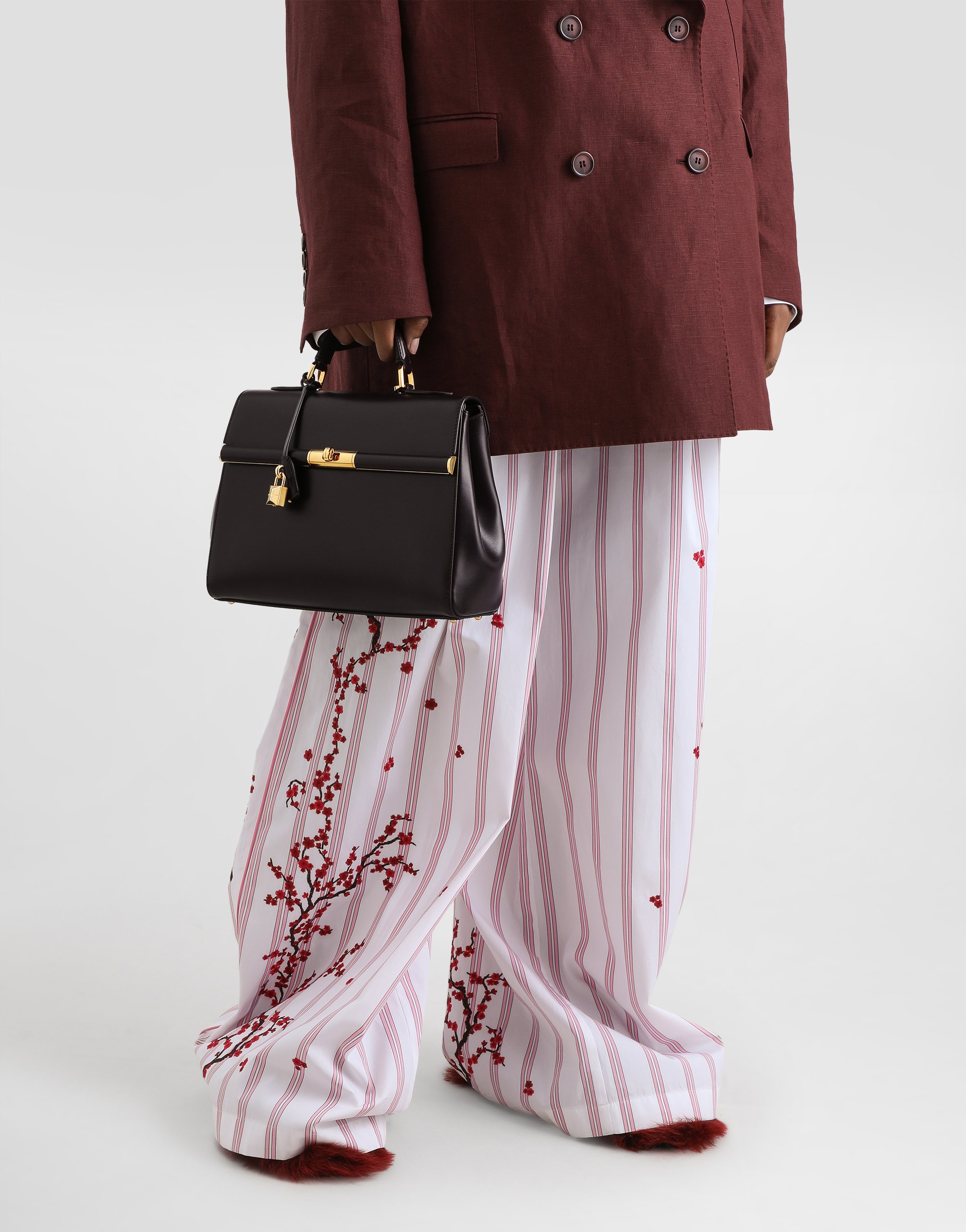 Сумка Marlene из телячьей кожи palmellato DOLCE & GABBANA, бордовый — фото 2