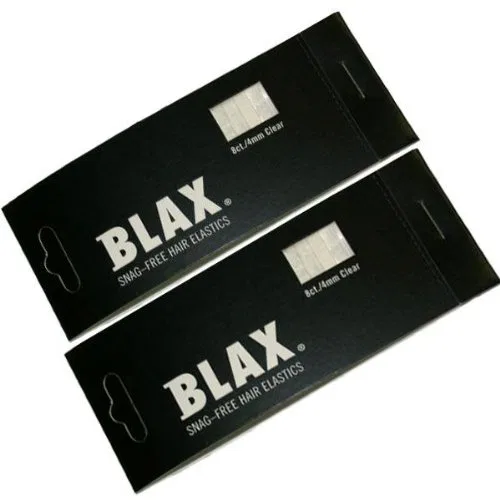 Эластичные резинки для волос Blax Snag Mini Braid Elastic Duo 4 мм, прозрачные No