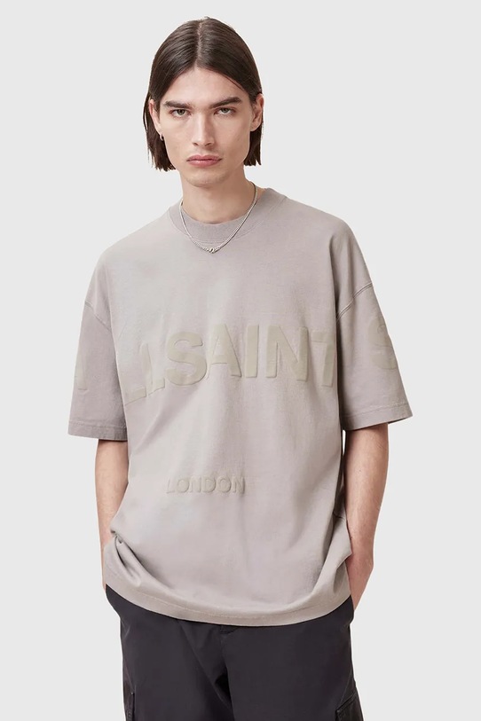 

Хлопковая футболка BIGGY Allsaints, бежевый