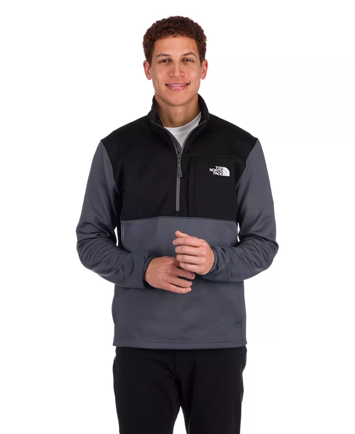 

Мужской вязаный свитер на молнии The North Face, серый