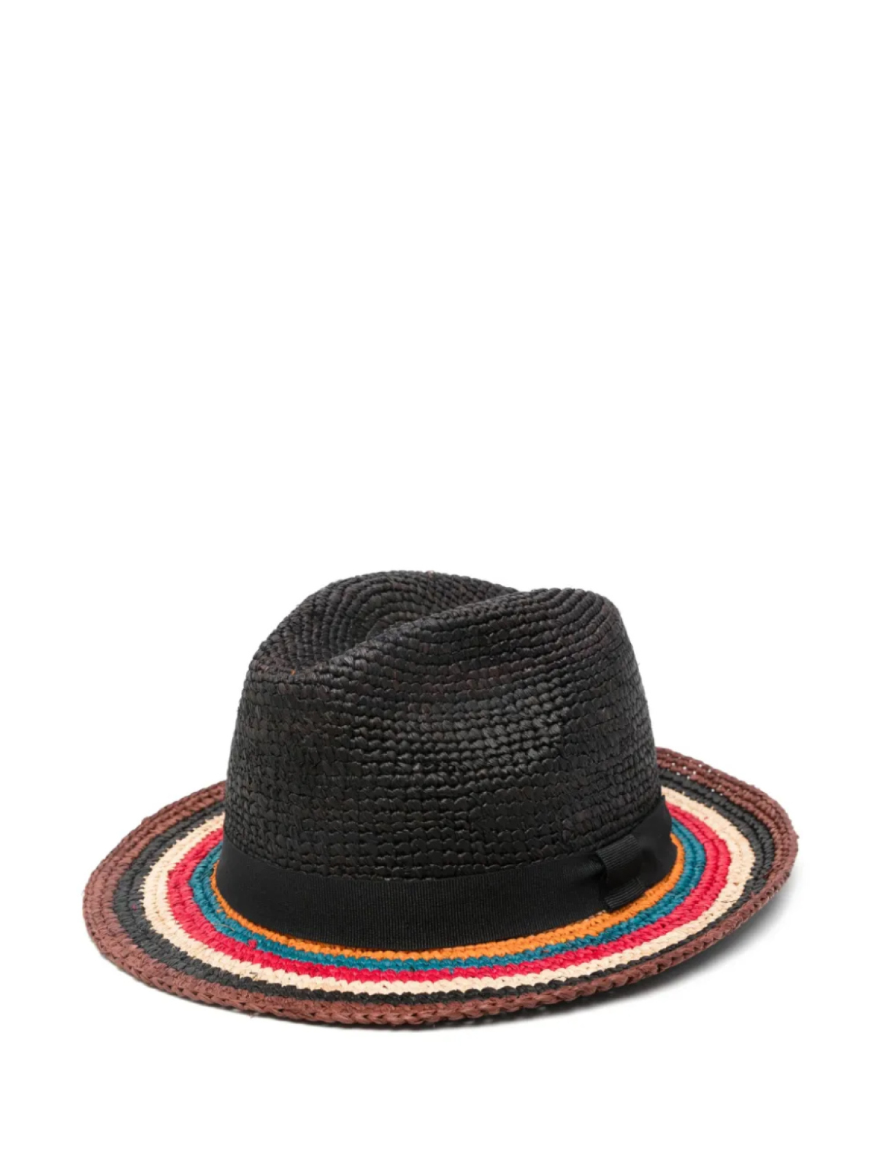 

Соломенная фетровая шляпа Paul Smith 'Signature Stripe', черный