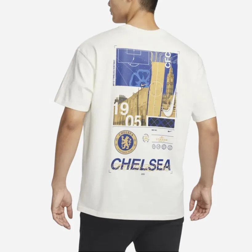 Футболка Nike Men's Sail White с круглым вырезом — фото 3