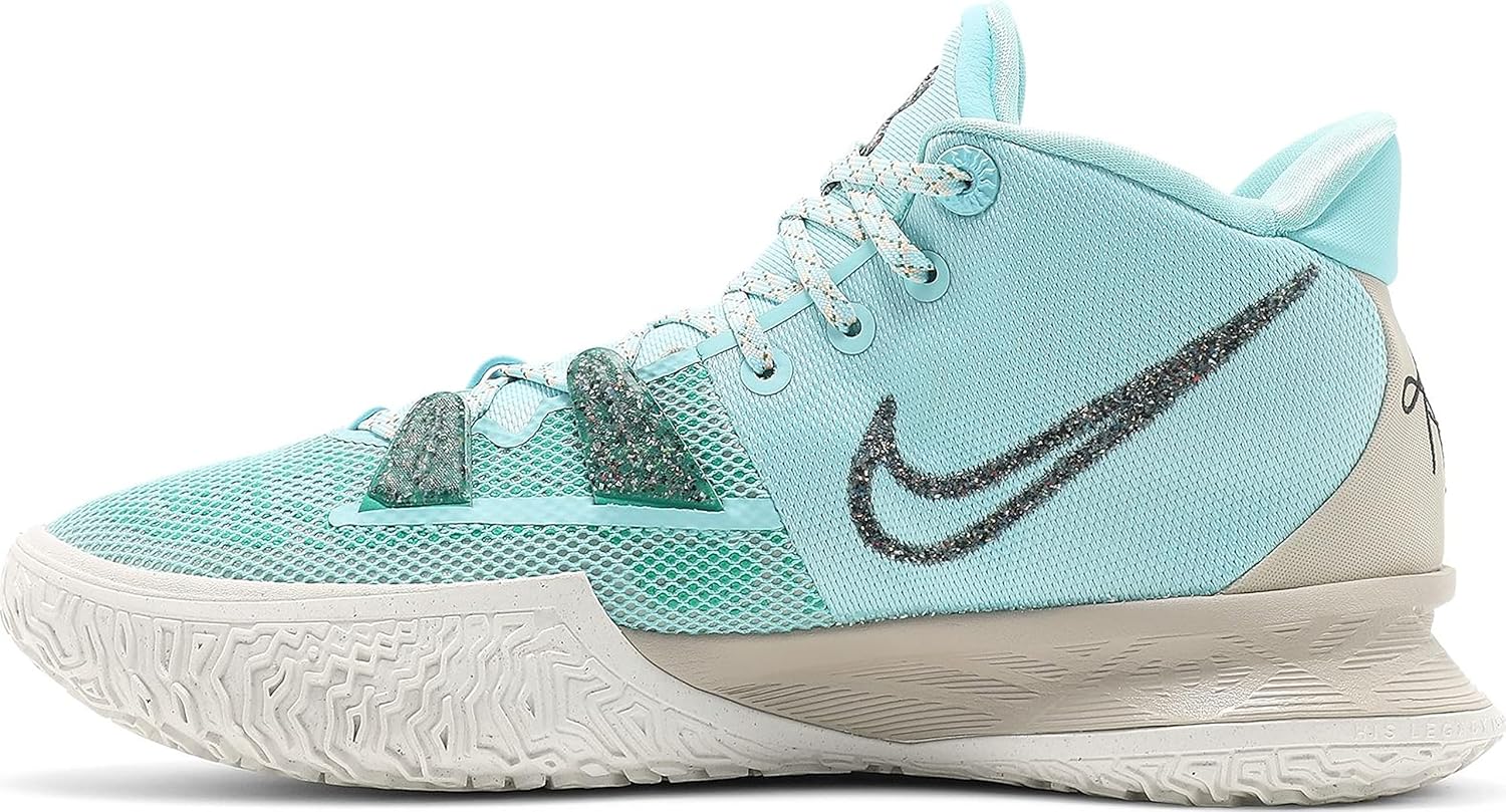 Мужские кроссовки Nike Kyrie 7, черно-белые, CQ9326-002, Copa/Dk Smoke Grey-Rattan-Roma Green — фото 2