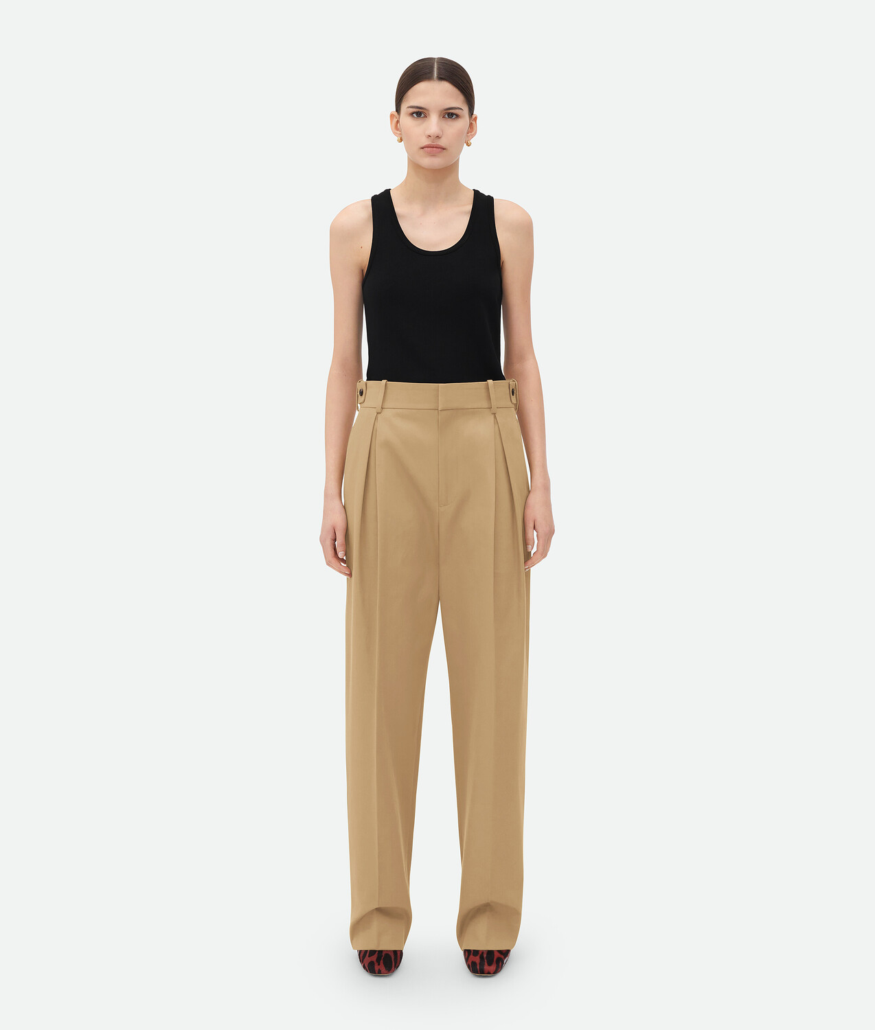 

Зауженные брюки из хлопчатобумажной саржи Bottega Veneta