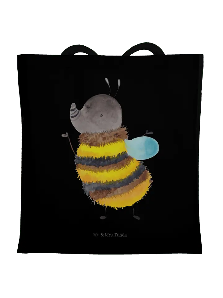 

Сумка для переноски Mr & Mrs Panda Hummel flauschig ohne Spruch, черный