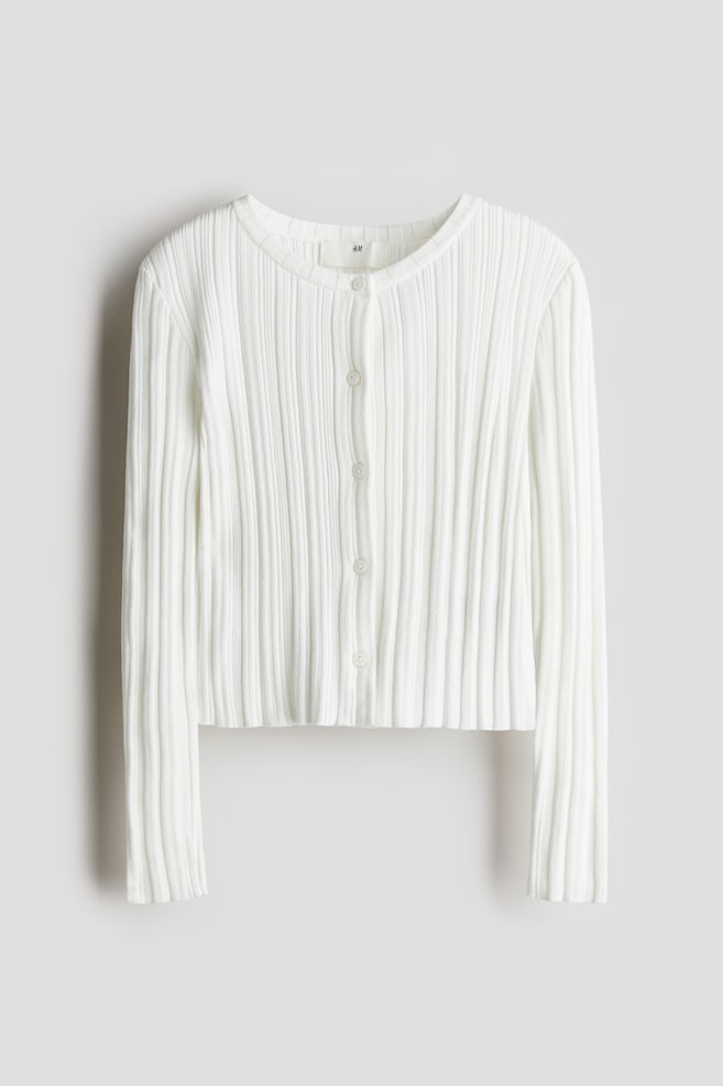 

Кардиган в рубчик H&M, белый