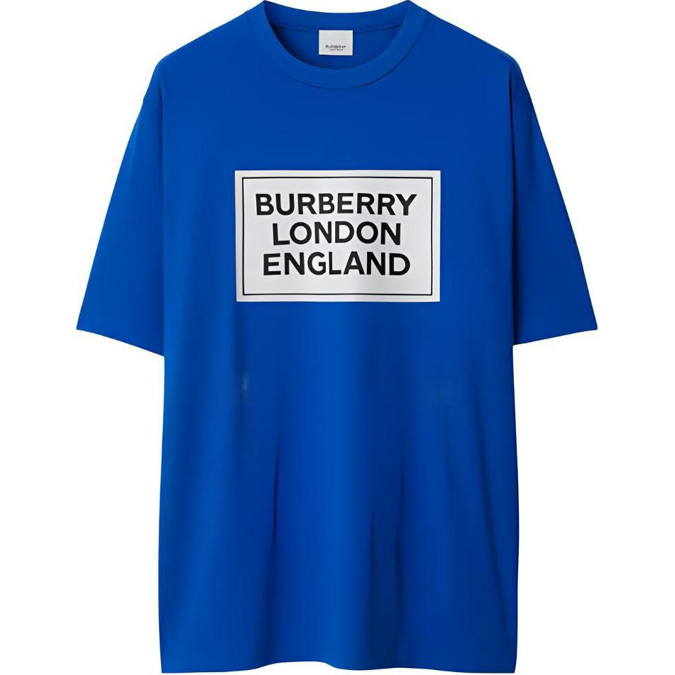 

Футболка Ellison Logo Print Burberry, цвета холста