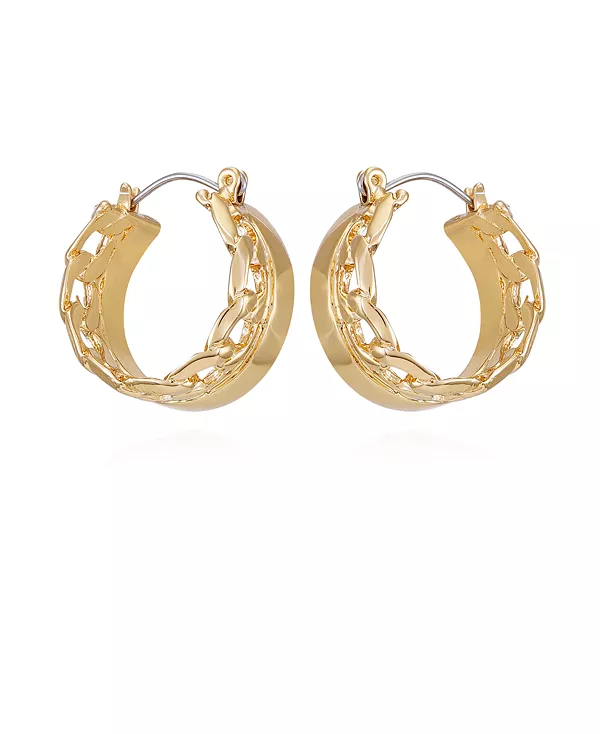 

Серьги-Кольца из органического материала золотистого оттенка Vince Camuto, gold