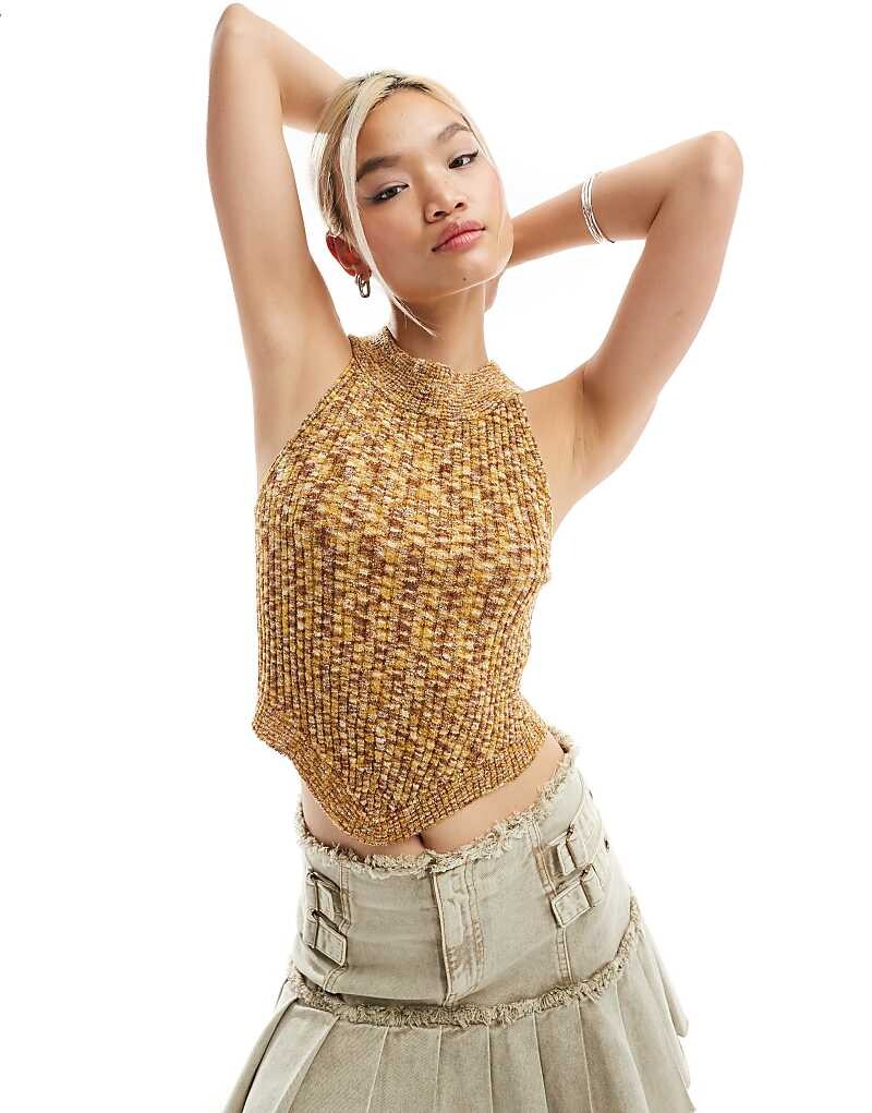 

COLLUSION 3-й, вязаный топ без рукавов с эффектом космического крашения