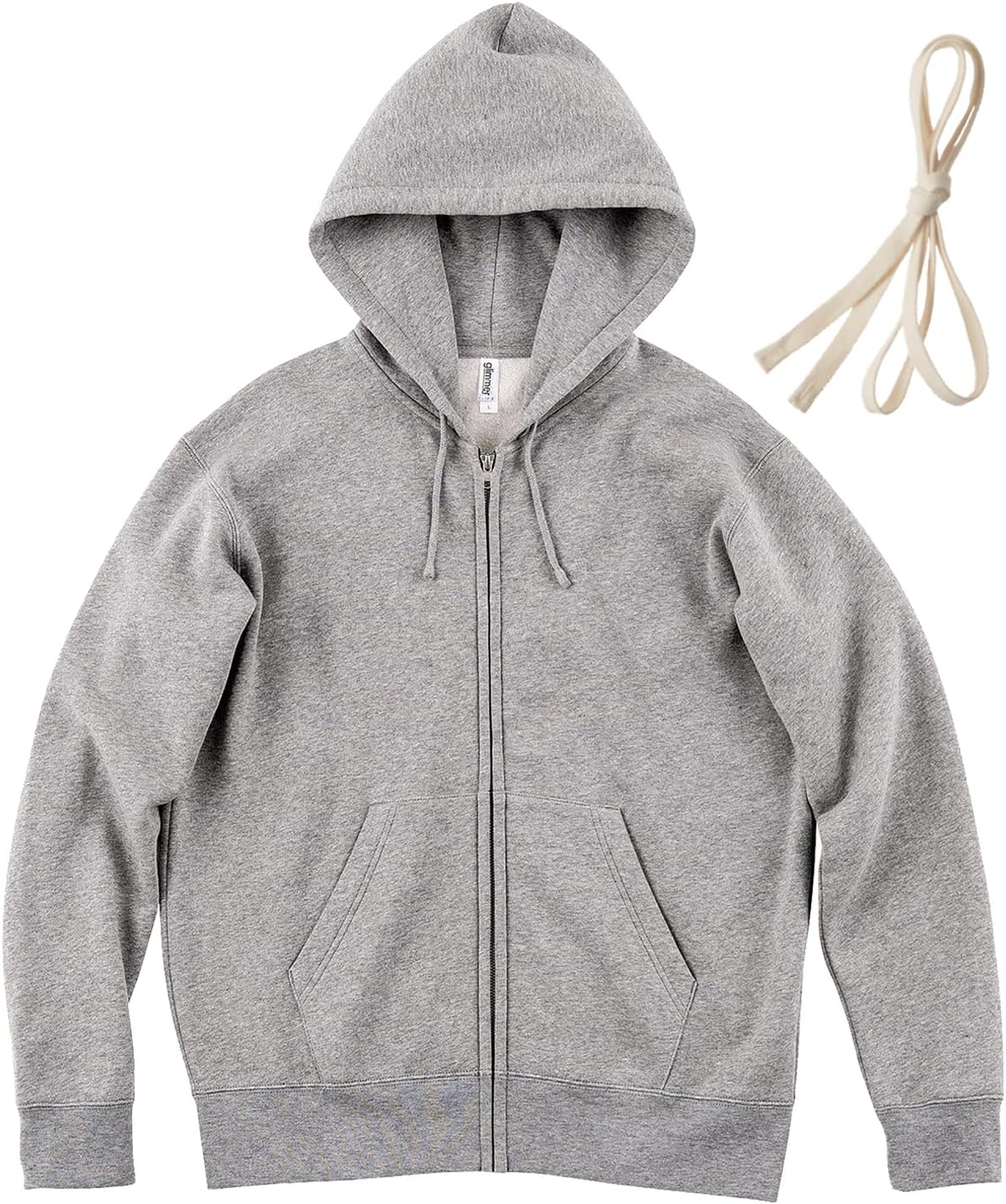 

Мужская толстовка на молнии Glimmer 00348-AFZ с флисовой подкладкой, 10,0 унций, светло-серый