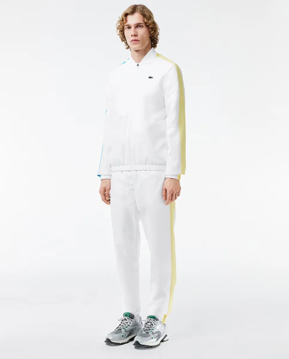 

Спортивный костюм с цветными блоками Теннисный спортивный костюм Lacoste, белый