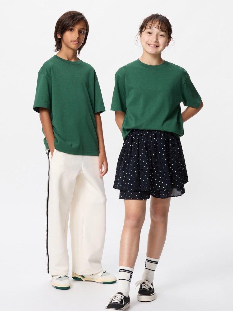 

Футболка airism из хлопка с круглым вырезом Uniqlo, цвет 58 зеленый