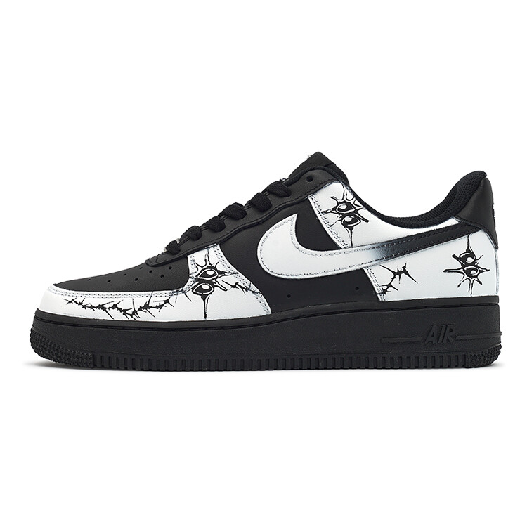 

Кроссовки для скейтбординга Air Force 1 женские низкие черный/белый Nike